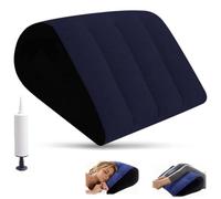 SOONHUA Inflatable Wedge Pillow, Portable Triangle Leg Elevation Pillow with Pump, Ergonomic Bed Wedge Cushion for Travel, Camping & Reading Comfort