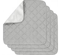 SOONHUA Washable Incontinence Chair Pads 4 Pack, 4-Layer Waterproof Seat Protector with Non-Slip Backing, Reusable Cushion for Wheelchair, Sofa, Armchair and Car (Grey, 56x53cm)