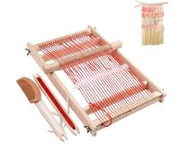 SOONHUA Weaving Loom Kit for Adults Beginners, Wooden Weaving Frame Machine 40x30cm, DIY Tapestry Knitting Loom Set with Yarn Tools for Kids Children Crafts