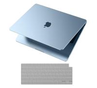 Soonjet for MacBook Air 15 inch Case, M5 M4 M3 M2 2026-2023 Keyboard Cover | 100% Color Match, Sky Blue, Clear Matte, Anti Crack & Fingerprint & Scratch, Ultra Thin & Light, Protective Laptop Hard Shell