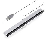 SOONORY USB Wii Sensor Bar, Infrared IR Ray Motion Sensor Signal Receiver for Nintendo Wii and Wii U Console with Stable Stand(Black/Silvery)