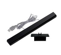 SOONORY USB Wired Wii Sensor Bar, Replacement Infrared IR Ray Motion Sensor Signal Receiver for Nintendo Wii and Wii U Console with Stable Stand(Black)