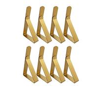 SOONPAM Tablecloth Clips, Outdoor Tablecloth Picnic Table Clips Stainless Steel Table Cloth Holders for Picnics Graduation Party Wedding 8Pack, Gold Color