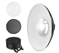 Soonpho Metal Beauty Dish 30 cm/12 inch Bowens Mount Reflector with Black Honeycomb Grid,White Diffuser and Storage Bag,Photo Studio Strobe Flash Reflector Compatible with NEEWER Godox SK400 SL150