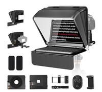 Soonpho T1 Teleprompter for Smartphone Tablet Camera DSLR up to 7.9 Inches Supports Wide Angle Lenses with Remote APP Bluetooth Control Compatible with iOS/Android Systems for Vlog Live Streaming