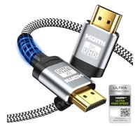 Soonsoonic 10K 8K 4K HDMI Cable 2M Certified | 48Gbps Ultra High Speed HDMI 2.1 Cable, 8K@60Hz 4K@120Hz HDR10 eARC HDCP2.2/2.3 Ethernet-Braided HDMI Cable | for UHD TV Monitor Laptop Xbox PS4/PS5 etc