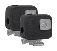 SOONSUN 2-Pack Windslayer Cover for GoPro Hero 5/6/7 Black, White, Silver & Hero (2018), Wind Noise Reduction Foam Muff for Housing Frame Case Accessory