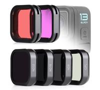 SOONSUN 6-Pack Lens Filter Kit for GoPro Hero 13 Black - ND8 ND16 ND32 CPL Red & Magenta Filters for Motion Blur & Glare Reduction