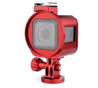 SOONSUN Aluminum Frame Mount Housing Case for GoPro Hero 4/5 Session - Red