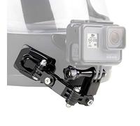 SOONSUN Motorcycle Helmet Chin Mount Kits for GoPro Hero 13 12 11 10 9 8 7 6 5 4 Hero Session, AKASO, SJCAM, Osmo Action Camera - Includes Adhesive Pads Flat Curved J-Hook Mount