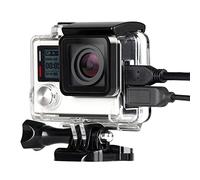 SOONSUN Skeleton Housing Case with Touch Backdoor for GoPro Hero 4/3+/3 | Side Open Protective Case for Charging While Recording, Live-Feed Video, External Mic Connection and Enhanced Audio