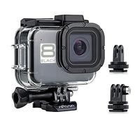 SOONSUN Waterproof Case for GoPro Hero 8 Black,196ft/60M Underwater Case Diving Housing with Built-in Dual Cold Shoe Mount to Connect Video Light and Microphone