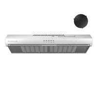 Soonye 60cm Visor Cooker Hood Extractor Hood, Under Cabinet Hood Wall Mounted Kitchen Extractor Fan 600mm Top Vented Range Hood