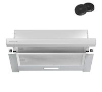 SOONYE Telescopic Cooker Hood 60cm 350m³/h Built-in Extractor Hood 600mm with LED Light 2 Speeds Integrated Kitchen Extractor Fan