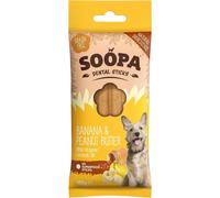 SOOPA Banana and Peanut Butter Dental Sticks for Dogs 4pcs