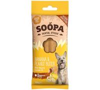 Soopa Grain Free Banana and Peanut Butter Dental Dog Treats, 4 Sticks,100 g (Pack of 1)