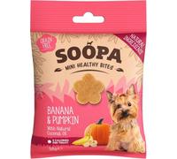 Soopa Banana & Pumpkin Mini Bites, Dog Training Treats, Vegan, 50 g, 1-Pack | Human-Grade, Grain-Free, Healthy Natural Dog Treats for Small Dogs, Breeds, Low Calorie, Superfood