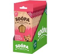 Soopa Banana & Pumpkin Mini Dog Dental Sticks, Human-Grade, 100 g, 10-Pack