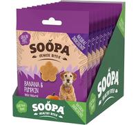 Soopa Banana & Pumpkin Senior Bites, Soft Dog Training Treats, 10 x 50 g