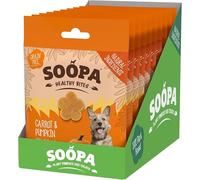 Soopa Carrot & Pumpkin Healthy Bites, Dog Training Treats, Vegan, 10 x 50 g | 10-Pack, Human-Grade, Grain-Free, Natural Dog Treats for Small Dogs, Medium, Large, Puppy, Low Calorie, Superfood