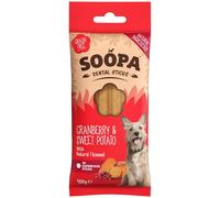 Soopa Cranberry and Sweet Potato Dental Sticks Dog Treat, 100 g