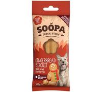 Soopa Gingerbread Biscuit Dog Dental Sticks, Human-Grade, 100 g, 1-Pack