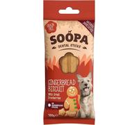 Soopa Gingerbread Biscuit Dog Dental Sticks, Human-Grade, 100 g, 1-Pack | Vegan, Dog Dental Chews to Clean Teeth, Breath Freshener, Aid Digestion, Natural, Superfood, Healthy, Grain Free Dog Treats