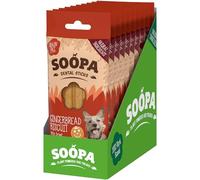 Soopa Gingerbread Biscuit Dog Dental Sticks, Human-Grade, 100 g, 10-Pack | Vegan, Dog Dental Chews to Clean Teeth, Breath Freshener, Aid Digestion, Natural, Superfood, Healthy, Grain Free Dog Treats