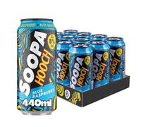 Soopa Hooch | Blue Raspberry |12 x 440ml Cans | 8% ABV | Pre- Drinks Pack | Vodka Pre-Mixed Drink | Ready To Drink | Sparkling Alcoholic Beverage | Party,