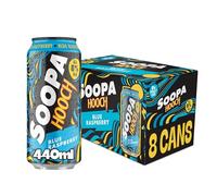 Soopa Hooch| Blue Raspberry| 8x440ml Cans| 8% ABV| Premixed| Vodka Drink