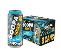 Soopa Hooch| Blue Raspberry| 8x440ml Cans| 8% ABV| Premixed| Vodka Drink | Pre-mixed, Vodka Drink, Ready to Drink, 8% ABV, Blue Raspberry, 8 pack, Party Pack