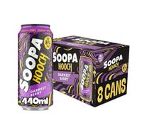 Soopa Hooch | Darkest Berry | 8 x 440ml Cans | 8% ABV | Pre-Drinks Pack | Pre-mixed, Vodka Drink, Ready to Drink, 8% ABV, Darkest Berry, 8 pack, Party Pack