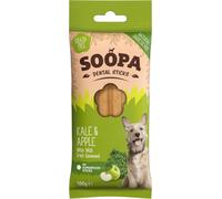 Soopa Kale & Apple Dog Dental Sticks, Human-Grade, 100 g, 1-Pack | Vegan, Dog Dental Chews to Clean Teeth, Breath Freshener, Aid Digestion, Natural, Superfood, Healthy, Grain Free Dog Treats