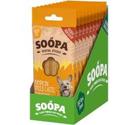 Soopa Pumpkin Spiced Latte Dog Dental Sticks, Human-Grade, 100 g, 10-Pack | Vegan, Dog Dental Chews to Clean Teeth, Breath Freshener, Aid Digestion, Natural, Superfood, Healthy, Grain Free Dog Treats