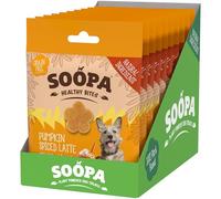Soopa Pumpkin Spiced Latte Healthy Bites 10-Pack, Human-Grade, Grain-Free, Natural Dog Treats for Small Dogs, Medium, Large, Puppy, Dog Training Treats, Low Calorie, Superfood, Vegan, 10 x 50 g