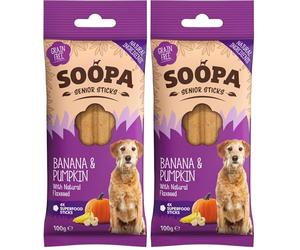 Soopa Senior Banana Pumpkin and Flaxseed Dental Sticks 100gm (Pack of 2)