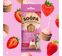 SOOPA Strawberry Coco-Cream Cupcake Dental Sticks for Dogs 4pcs Limited Edition