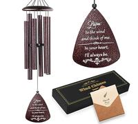 Soopau Sympathy Wind Chimes for Outside, 32'' Memorial Wind Chimes for Loss of Loved One, Memorial Gifts for Loss of Mother Father, Bereavement Gift in Memory of Loved One (Bronze)