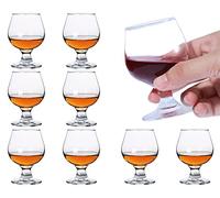 Soopiiso Cognac Glasses,Max Capacity: 100ml/3.5oz,Shot Glasses Set of 8 Cute Brandy Glasses/Clear Shot Glasses/Mini Brandy Glasses