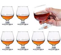 Soopiiso Cognac Glasses,Max Capacity: 150ml/5.0oz,Shot Glasses Set of 6 Cute Brandy Glasses/Clear Shot Glasses/Mini Brandy Glasses