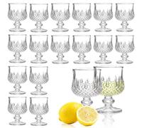 Soopiiso Cordial Glasses,1.7oz/50ml,Shot Glasses Set of 16,Shot Glasses with stem/Tequila Glasses/Sherry Glasses