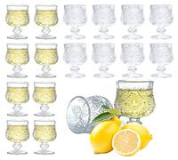 Soopiiso Cordial Glasses,1.7oz/50ml,Shot Glasses Set of 16,shot glasses with stem/tequila shot glasses/Sherry glasses