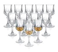 Soopiiso Cordial Glasses, 1.7oz/50ml, Stemmed Shot Glass Set of 12, Tequila & Sherry Glasses