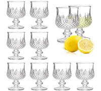 Soopiiso Cordial Glasses, Set of 8, 1.7oz/50ml, Stemmed Shot Glasses with Transparent Glass, 2.67" x 1.8" x 1.7"