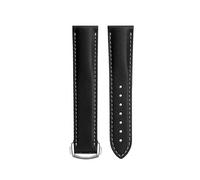 sooponu Genuine Leather Watch Strap For Omega Seamaster 150 300 Speedmaster 57 Men's Watch Band(Black)