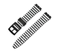 sooponu Watch Strap PVC Belt For Swatch Watch Accessories Soft Jelly Color Waterproof Rubber Wristband Bracelet(C3,16mm)