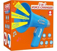Soopotay Voice Changer for Kids, 5 Sound Effects, Volume Adjustable, Kids Voice Changer Toy for Boys Girls Age 3+, Voice Changing Megaphone Gifts for 3 4 5 6 7 8 9 10 Year Old Girl and Boys (Blue)