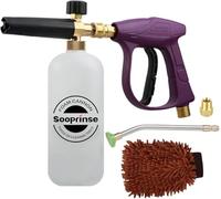 Sooprinse Foam Cannon Snow Foam Lance Nozzle Pressure Washer Jet Wash，Foam cannon lance kit with Pressure Washer Spray Gun,30 Degree Gutter Cleaner Wand with Nozzle Tip Attachment