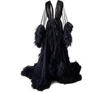 Soothbedding Women's Tulle Robe Kimono Bathrobe Maternity Perspective RobeTulle Maternity Photograph
