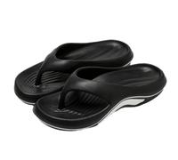 Sootheez Footwear, Pillow Arch Support Flip Flops, EVA Outdoor Soft Non Slip Cloud Female house Slides (Black-B, Adult, Women, 9.5, Numeric, UK Footwear Size System, Medium)